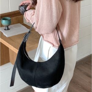 Huskycat suede dumpling bag